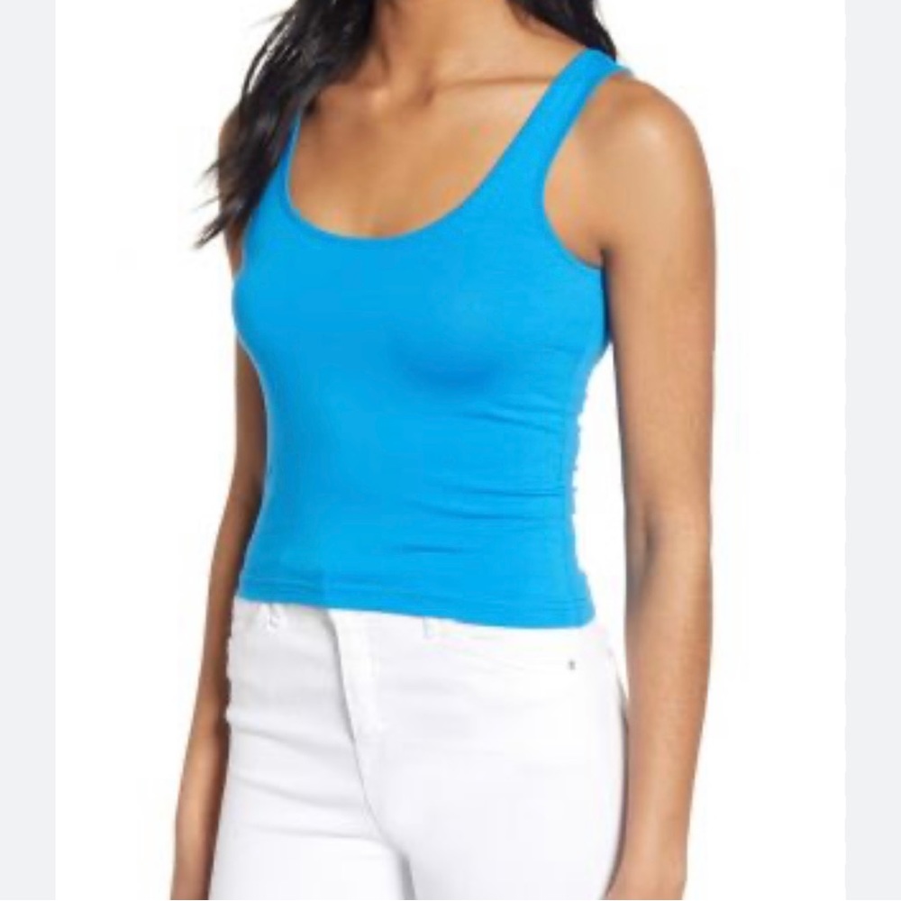 Chico’s Size 0 Small Aqua Blue Cami Built-In Bra Adjustable Straps NWOT